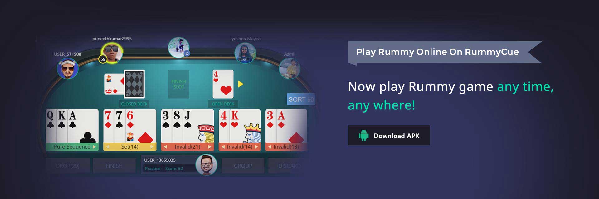 EvoRummy Gameplay Screenshot
